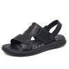 Fashion Summer Fashion Leather Men's Sandals Designer New Slip-on Soft Sole Outdoor Beach Man Shoes Indoor Casual Male Slippers