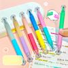 Kawai Two Color Highlighter Student Key Marker Pen High Value Cat Scratcher Account Coloring Pen Blade 12 Color Set Lovely Gift