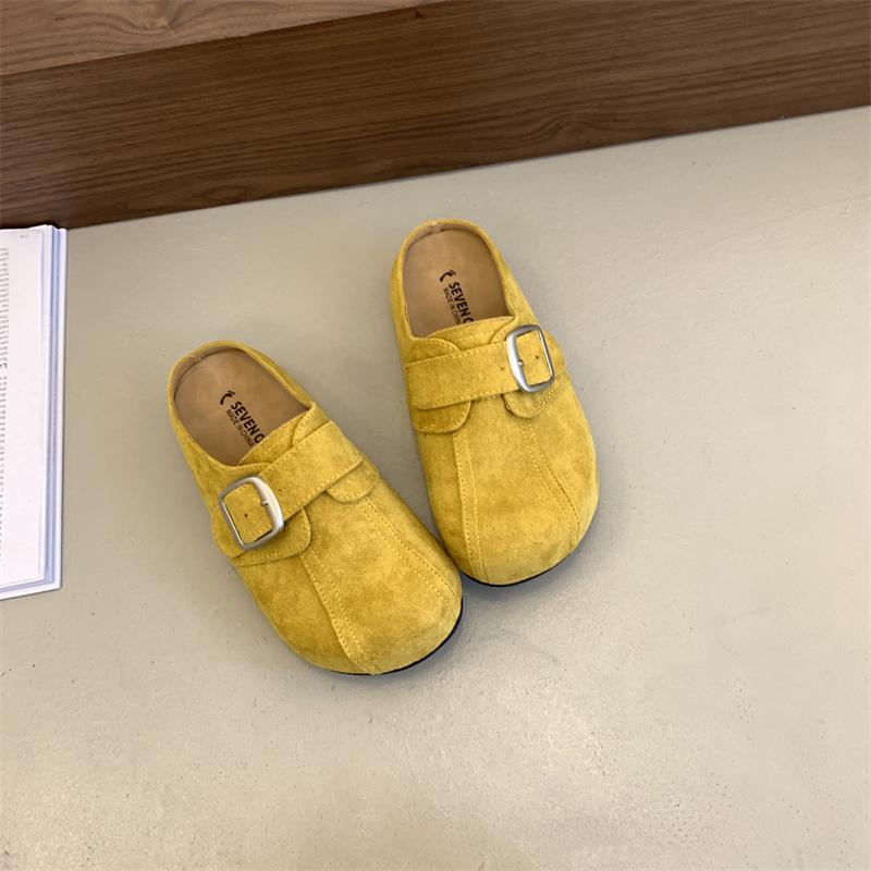 Fashion Fashionable Soft Bottom Half Slippers Shoes Casual Versatile Style Version Ladies Simple and High Quality Slippers
