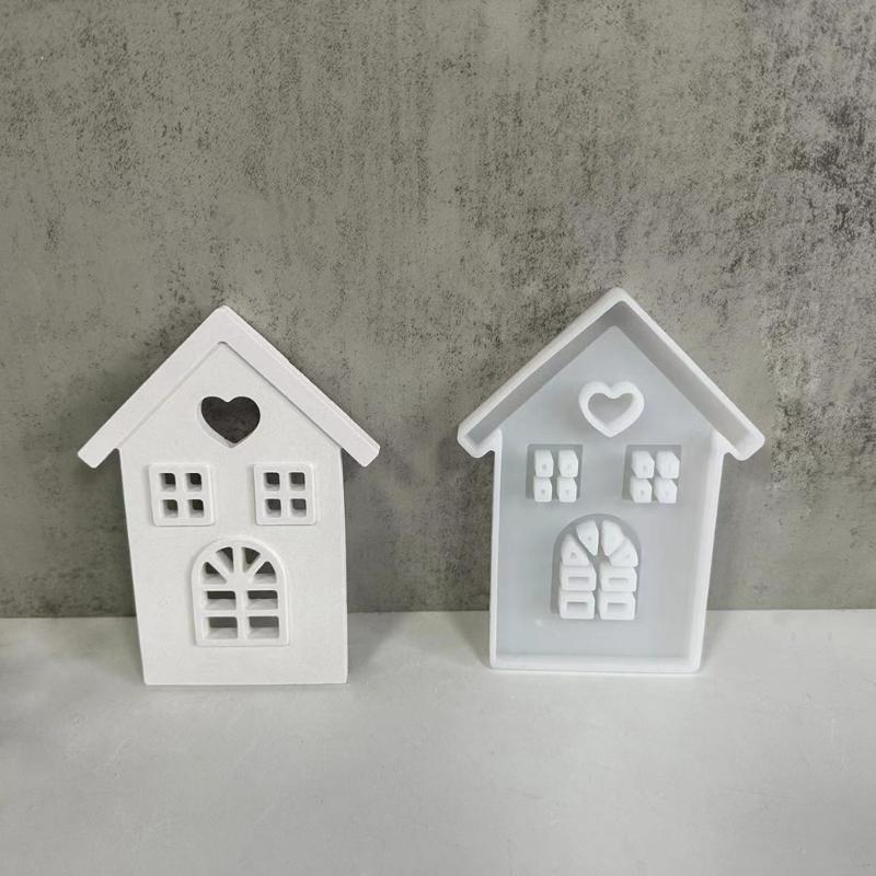Castle Shape Candle Holder Mold with Base for Making Candle Holder Decor Tealight Holder Ornament, Epoxy Resin Casting