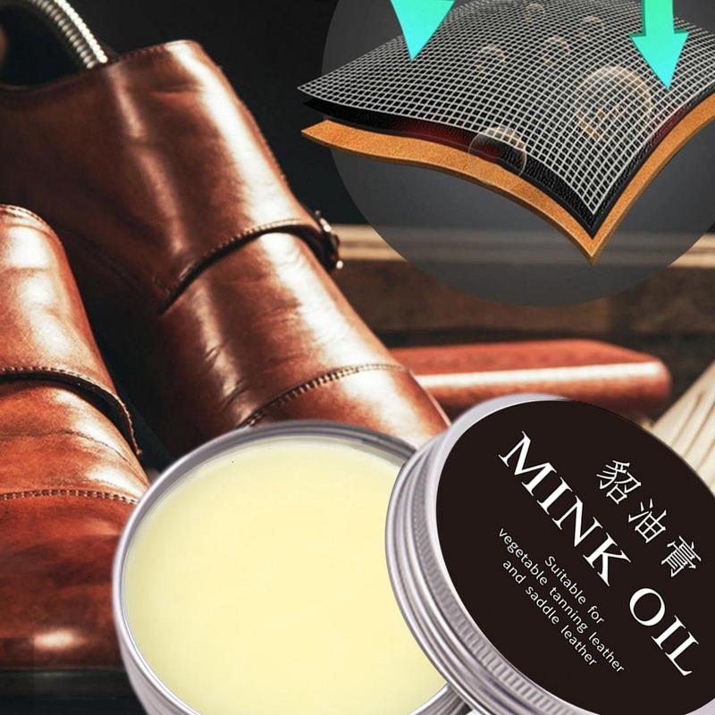 Leather Cleaning Cream Mink Oil Leather Conditioner Waterproof Leather Boot Conditioner Saddle Oil Leather Care Softener Cream