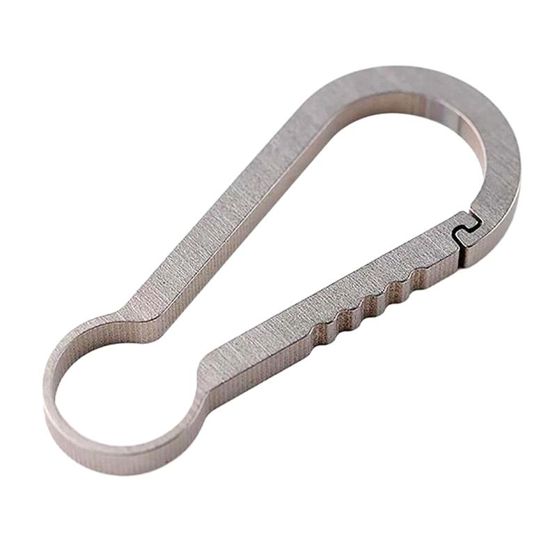 1Pc Titanium Alloy 5.9CM Buckle Hook Backpack Hook Clip Outdoor Keychain Climbing Carabiner