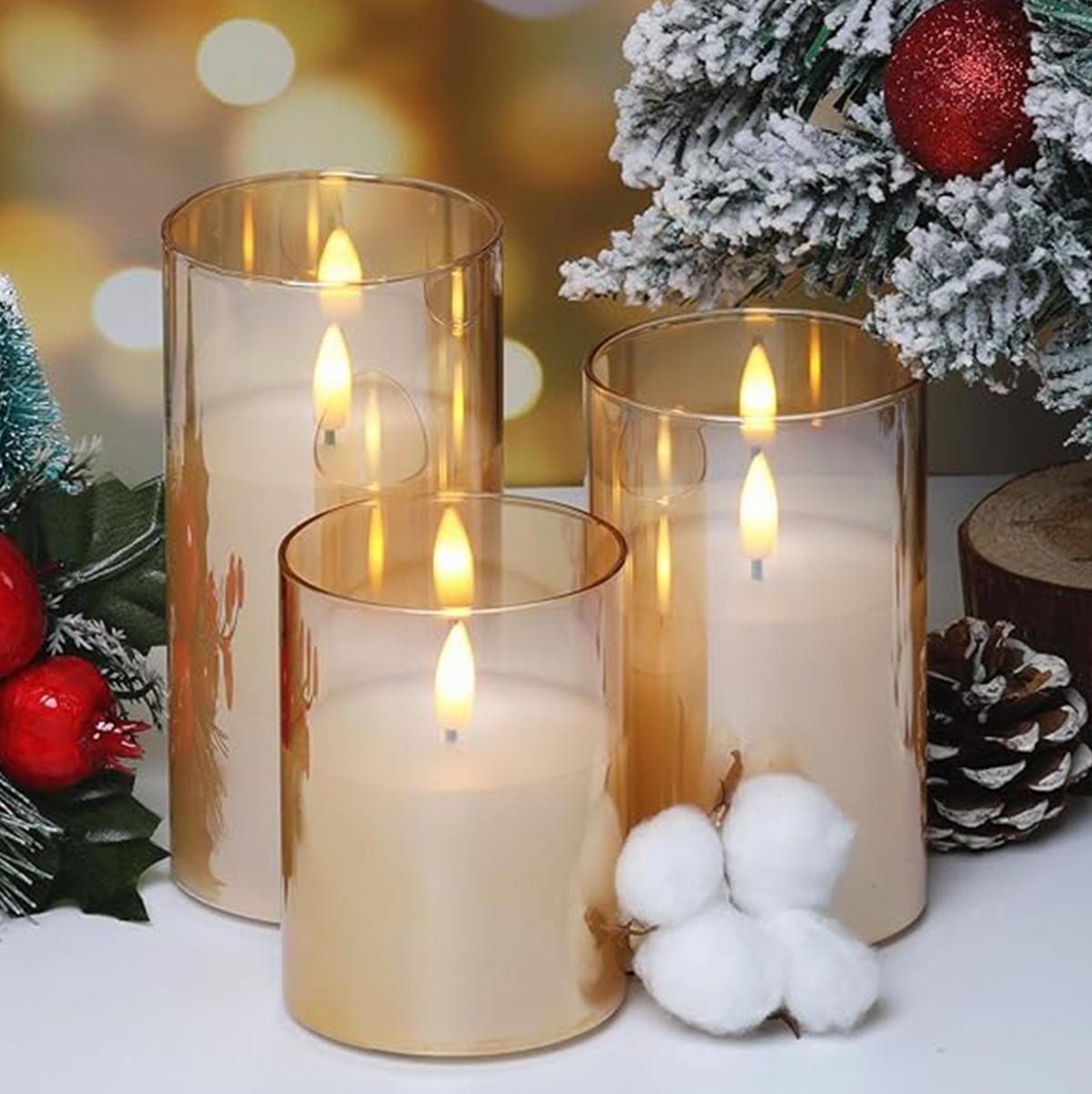 

Светодиодная свеча на батарейках с пультом ДУ, для украшения чаепития на вечеринке по случаю дня рождения, декорация, чайная свеча, питание от батареек, мерцающее пламя, беспламенная, рождественская столбовая янтарный золота