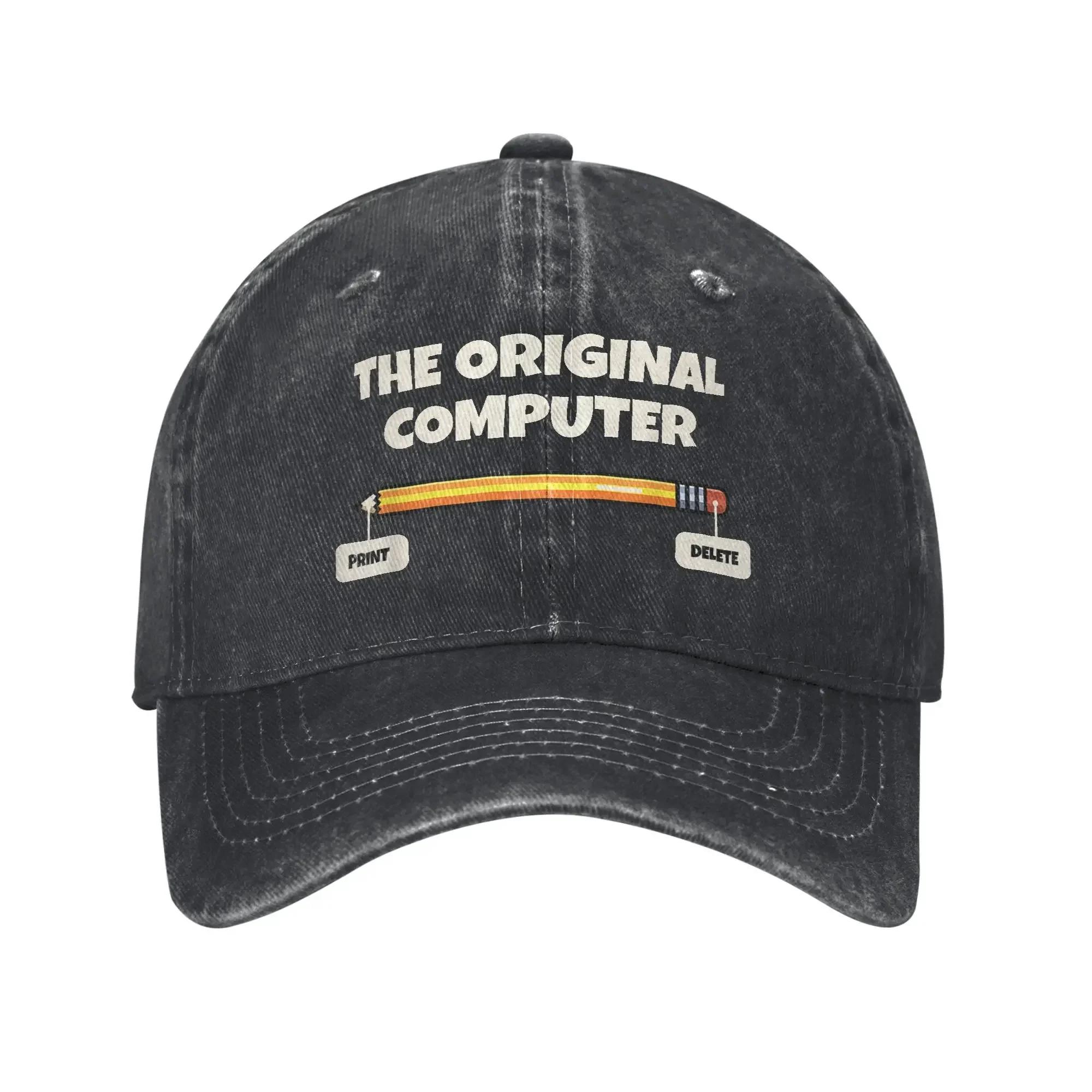 Washed Baseball Cap The Original Computer Funny Sarcastic Programmer Pencil Gift Spring Trucker Hat For Couple Sun Baseball Caps One Size