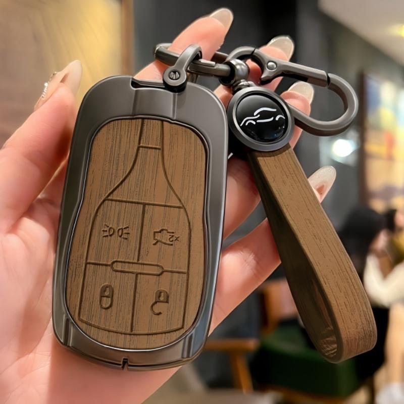 Aesthetic Wooden Pattern Key Cover Suitable For Maserati Ghibli Levante Quattroporte 2014-2024 Accessories