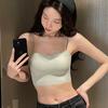 Anti-light underwear women's tube top type seamless breathable French thin shoulder strap suspender sexy U-shaped beautiful back bra
