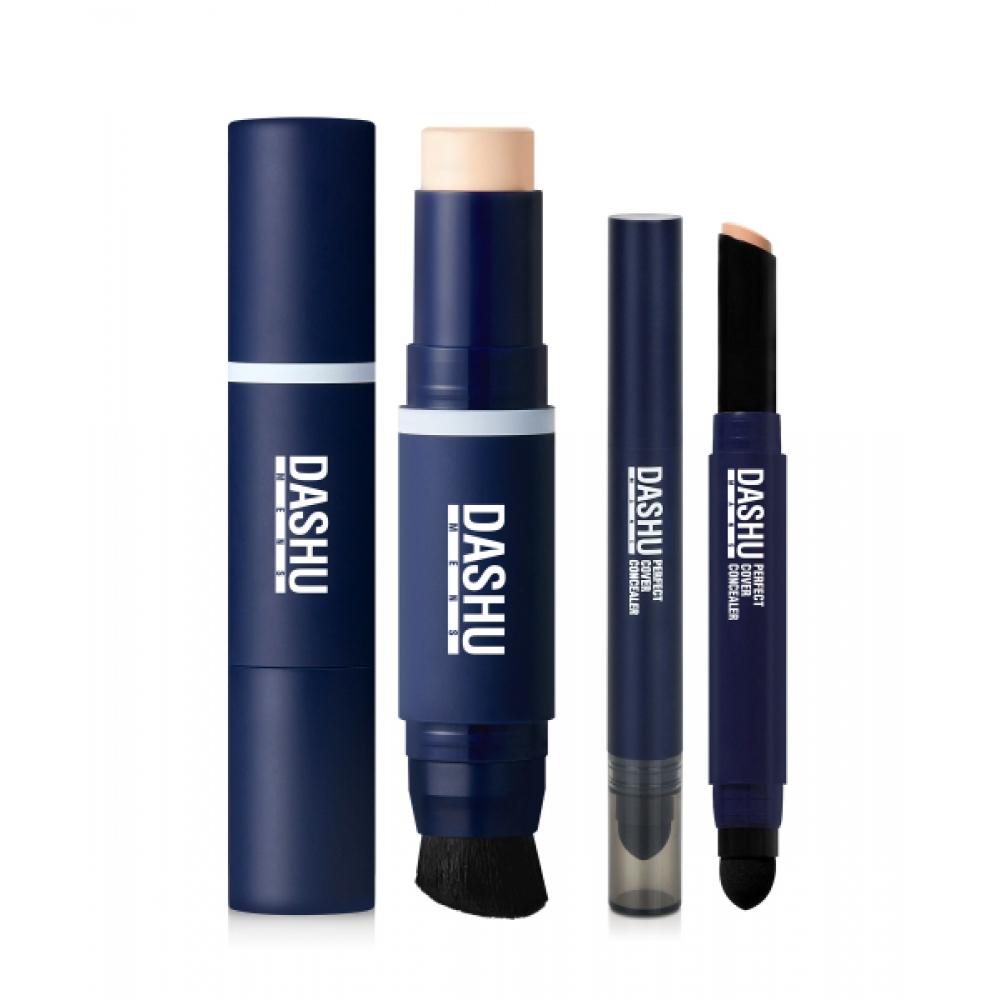 DaShu [muSinSa Only] Men S Multi Cover Stick Foundation + Perfect Cover Concealer No. 3 [Sand Beige] + Concealer