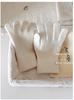 High quality% Australian wool solid color hat scarf gloves three-piece winter warm knitted suit women