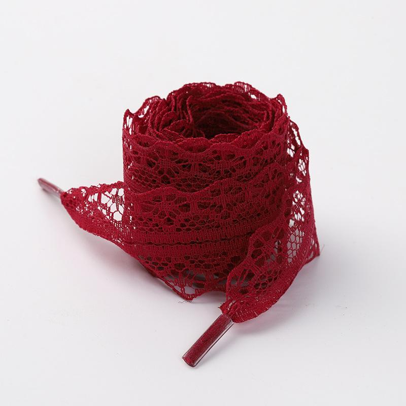 1 Pair Soft Silk Lace Shoelaces, Colorful Flat DIY Shoe Straps, Ballet Style for Sneakers  Elegant Trim