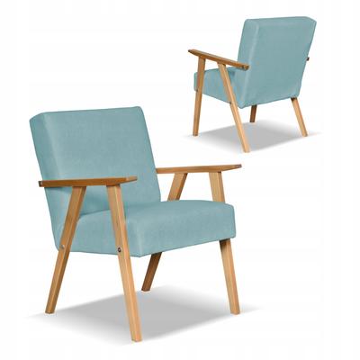Armchair In PRL Retro Vintage Style SOLER Family Furniture Turquoise Velvet Hunter
