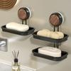 Detachable Suction Cup Soap Dish Non-Slip Wall Mounted Soap Rack No-Drill Soap Drain Box  Hotel