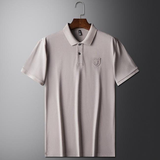 Tricou de vară cu mânecă scurtă pentru bărbați, tricou polo casual cu mânecă scurtă cu guler larg, tricou pentru bărbați