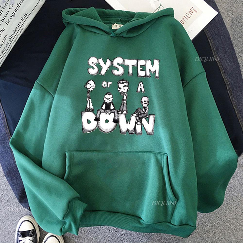 System of A Down Sweatshirts Prevalent Street Grunge Hoodie Winter Fleece Clothing Oversized Sudadera O-neck Pullovers