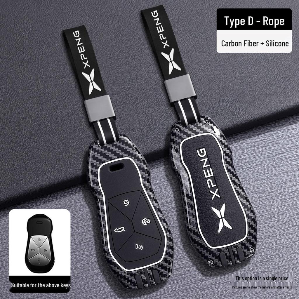 Premium Auto Schlüsselhülle für Xiaopeng P7, G6, P7i, P5, G3, G3i, G9 - Schlüsselanhänger Schnalle für Damen & Herren