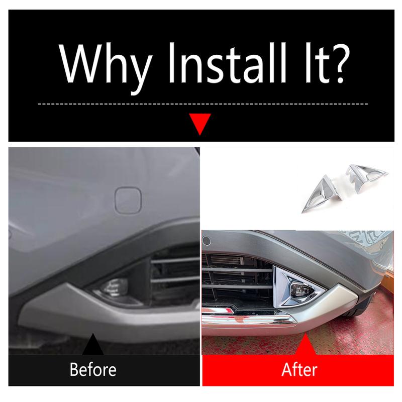Front Fog Light Lamp Frame Decor Cover Trim For Nissan X-Trail X Trail / Rogue T33  - 2025 ABS Chrome Accessories Exterior