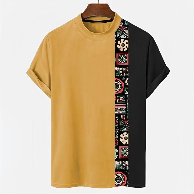 Tribal Ethnic Style T-shirt 3D Printed Men's New Casual Short Sleeved Top