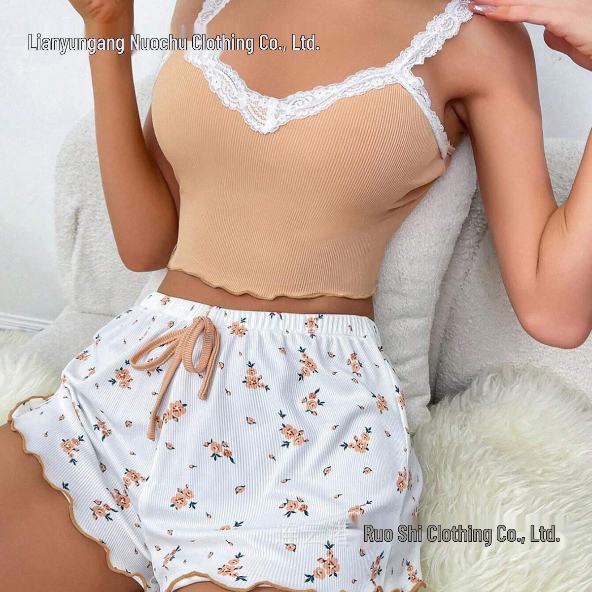 

Удобный кружевной комплект майка и шорты для дома и отдыха XL