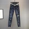 Lente Zomer Mode Harem Denim Broek Vrouwelijke Koreaanse Versie Elastische Strass Hoge Taille Jeans Potlood Broek