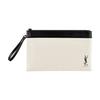 Yves Saint Laurent Logo Cotton Pouch In Black