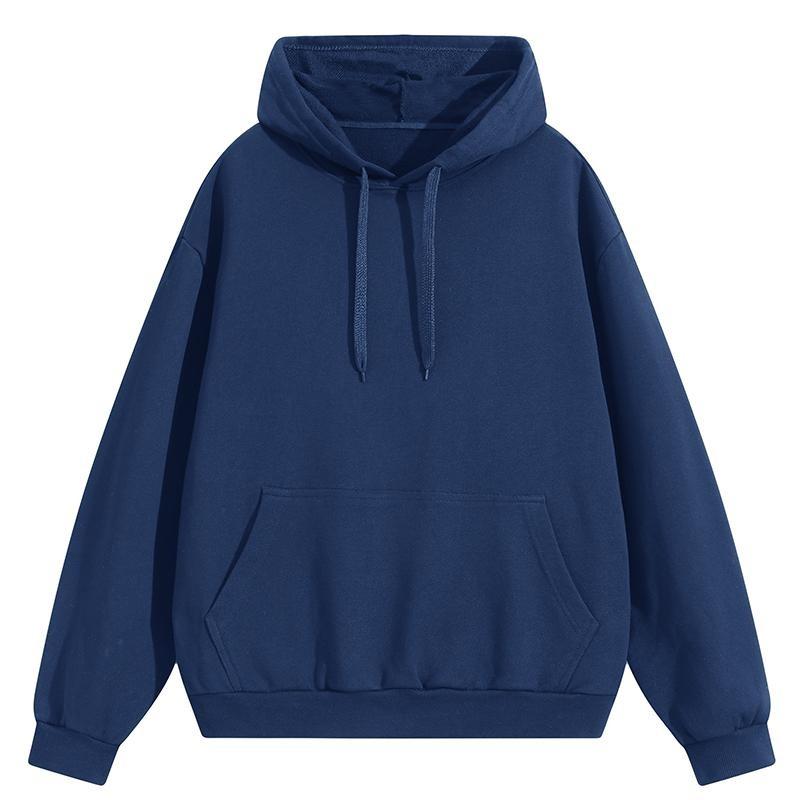 Felpa con cappuccio a maniche lunghe da uomo per autunno, primavera e autunno, nuova, semplice, casual, alla moda, marca, top largo e bello