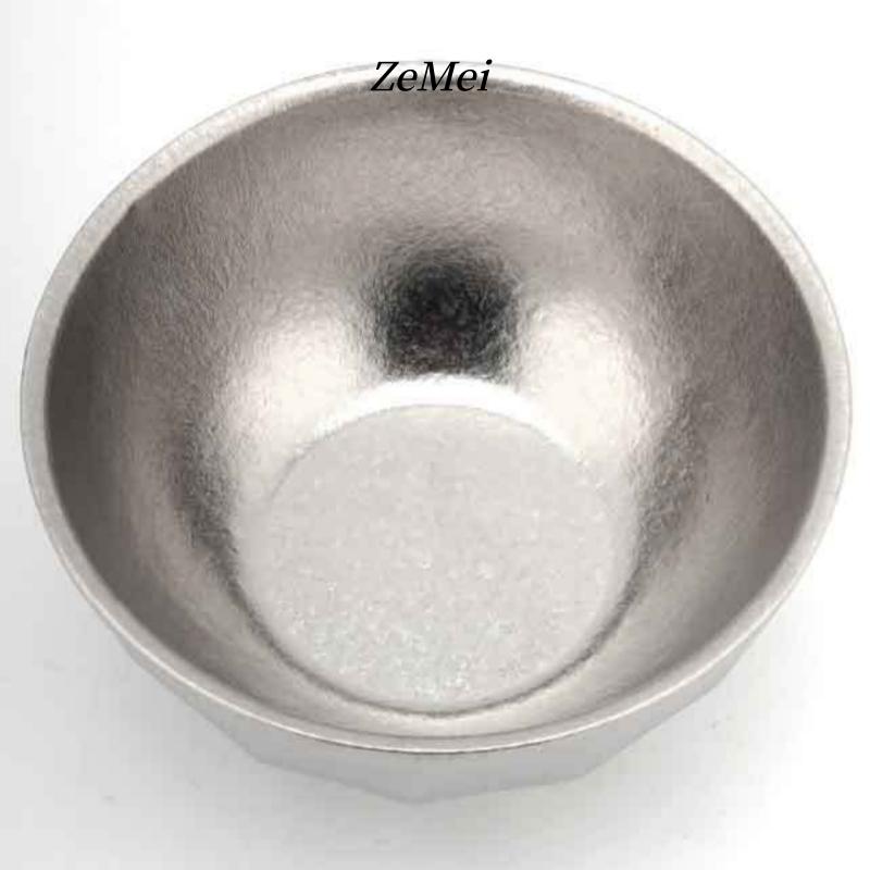 Pure Titanium Double-Wall Salad Bowl,Double-Layer Ice-Flake Cut Surface 12.5 cm Home Breakfast Bowl Food Tableware,Kitchenware
