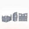 3D Printed Gothic Building Ruins Terrain Scenery Unpainted Mini Building Model Kit For Dnd Wargaming Terrain Scenery Building