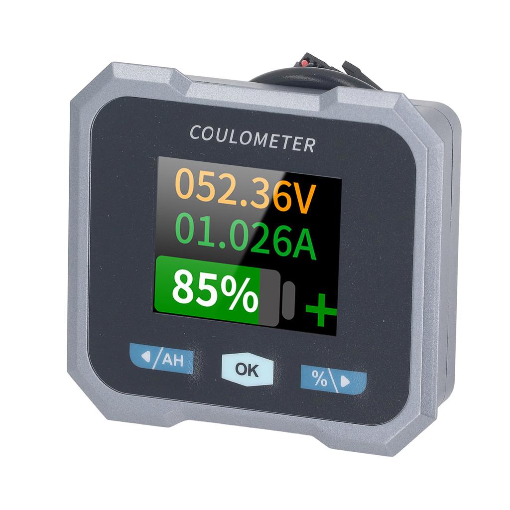 Battery Monitor 10‑100V with Shunt 400A Waterproof Capacity Percentage Time Power Voltmeter Display for RV Motorcycle