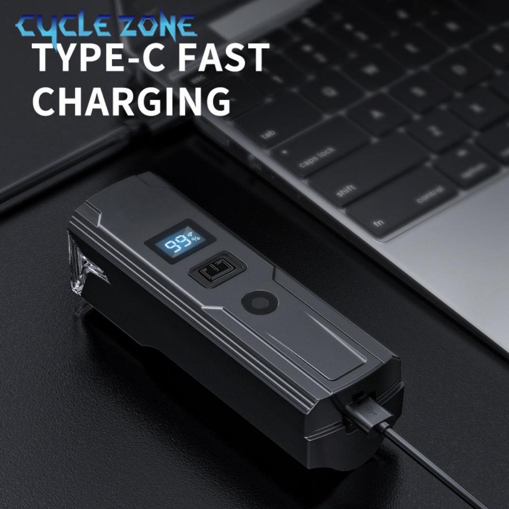 Smart Bicycle Light Front Bike Lights Type-C Rechargeable MTB Road Bicycle Headlight Flashlight Cycling Lamp Bike Accessories