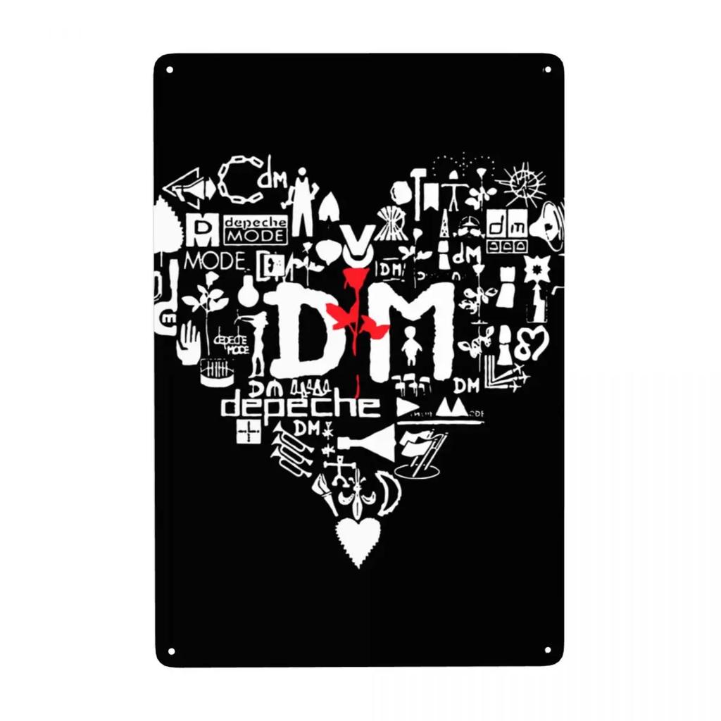 Electronic Rock Depeche Cool Mode Metal Tin Sign Custom Vintage Plaque for Gate Garden Yard Man Cave Bar Wall Art Decor