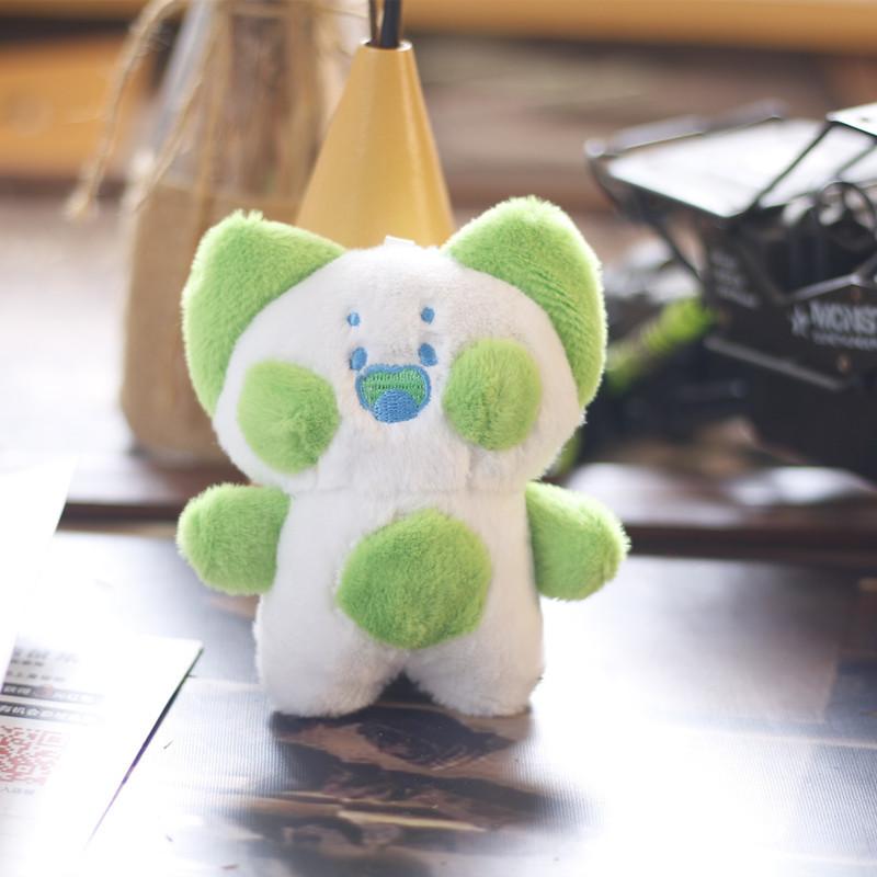 Cute Doodle Cat Plush Toy Doodle Meow Keychain Pendant Cat Doll Bag Hanging Ornament Birthday Gift