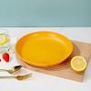 Set di Piatto Rotondo per Dessert e Snack in Paglia di Grano - Piatto Raccogli Ossa Stile Giapponese