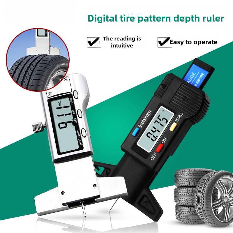 0-25Mm Tread Vernier Caliper, Plastic Electronic Digital Tire Tread Depth Ruler