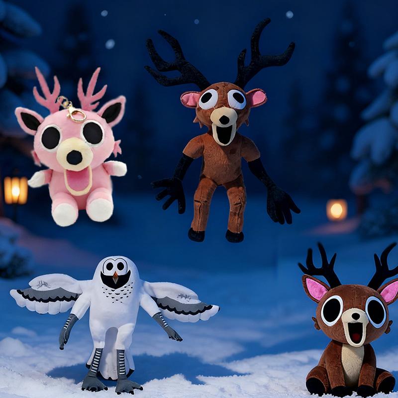 Hot 99 Nights In The Forest Deer Plush Cartoon Deer KEYCHAIN Plushie Doll Activity Peripherals Pouch Stuffed Decor Toy Fans Present