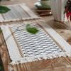Stolní podložka střapce Design Jemné šití Obdélníkové Vintage tkané Boho prostírání pro restauraci