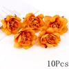 Orange Artificial Flowers Heads Silk Fake Flowers for Home Decor Party Marriage Wedding Decoration DIY Wreath Gifts Accessories