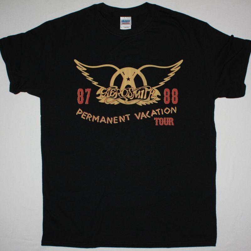Aerosmith Permanent Vacation Tour Black T-Shirt Rock Tee S разноцветный