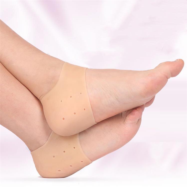 

Силиконовые носки-протекторы для пяток против трещин для увлажнения и облегчения боли Skin color with holes (heel cover)