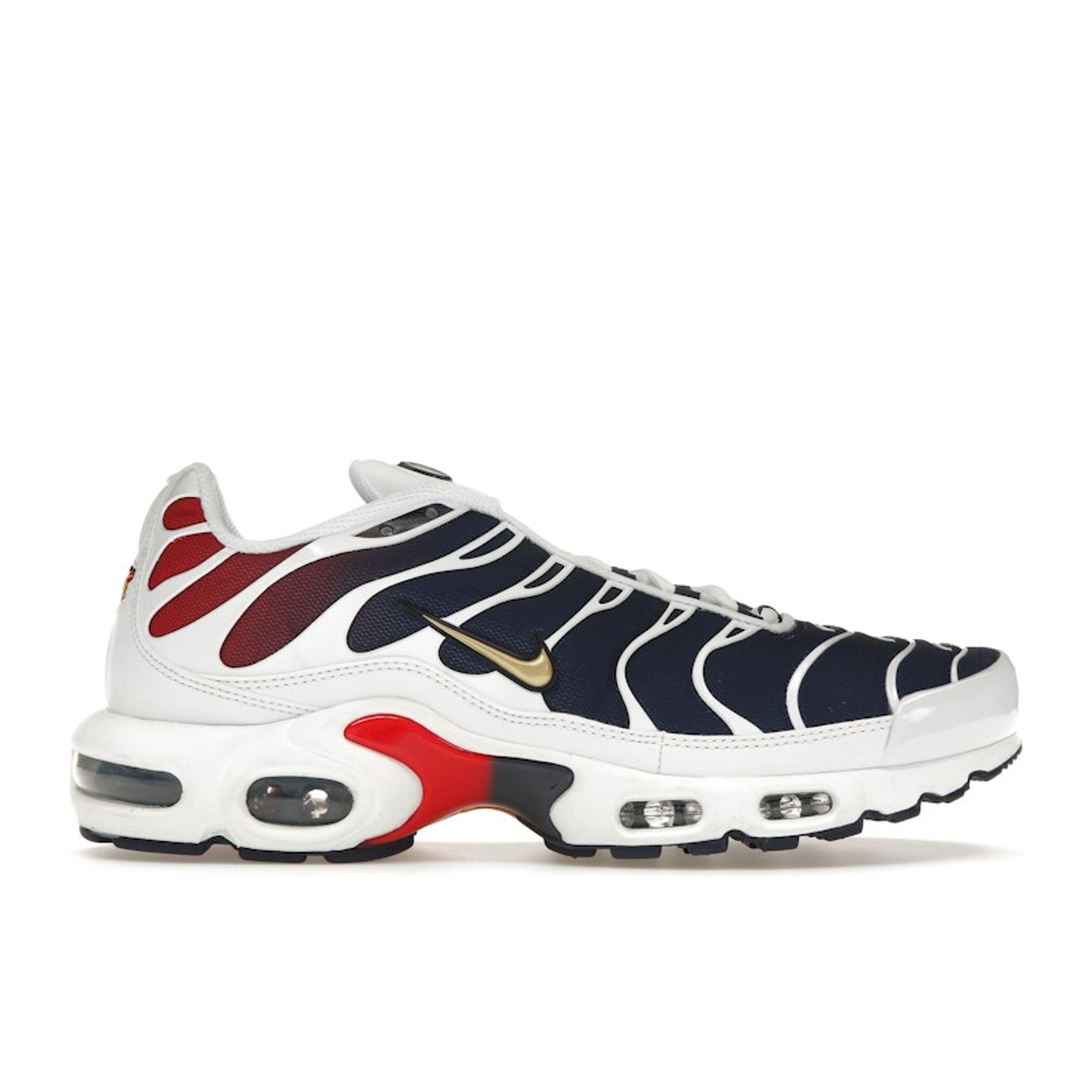 Paris Saint-Germain x Nike Air Max Plus Kit Casa Uomo Sneakers Bianco Blu Mezzanotte Rosso Universitario FZ4776-100 cm