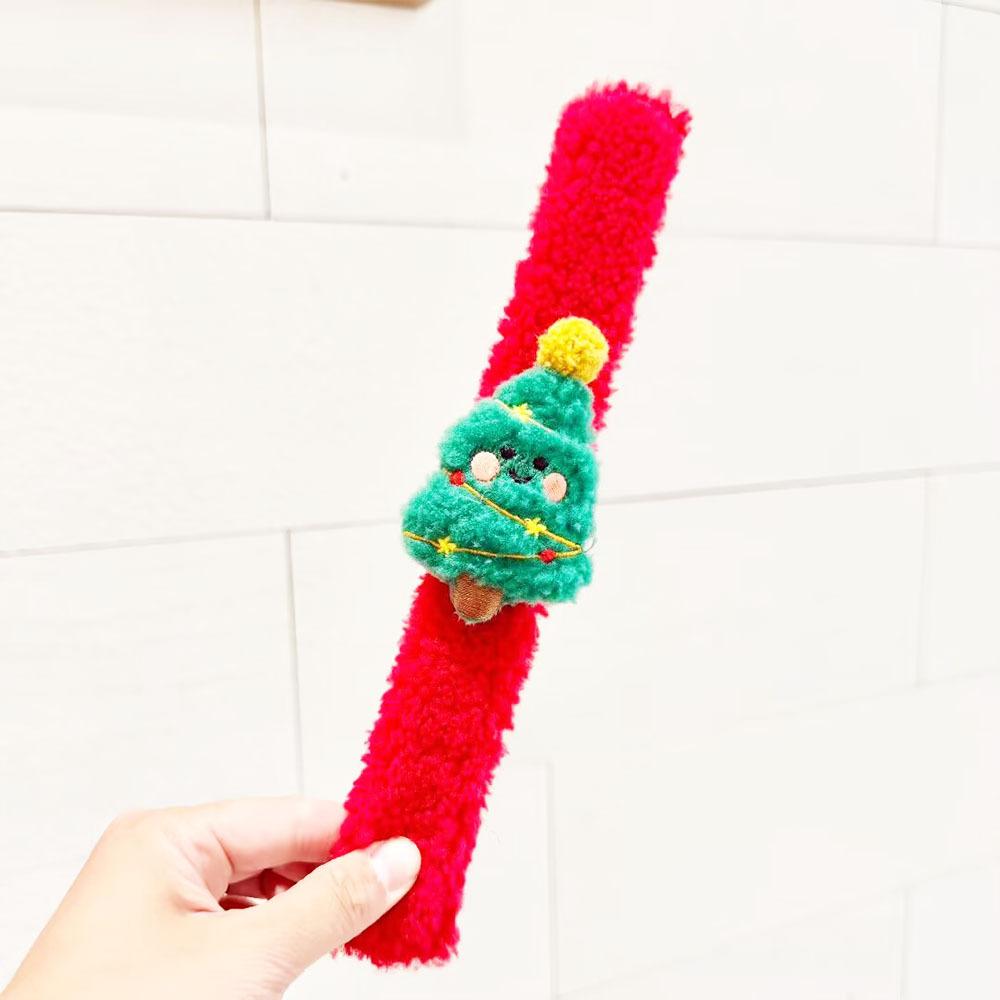 Christmas Plush Snap Bracelet - Festive Wrist Decor