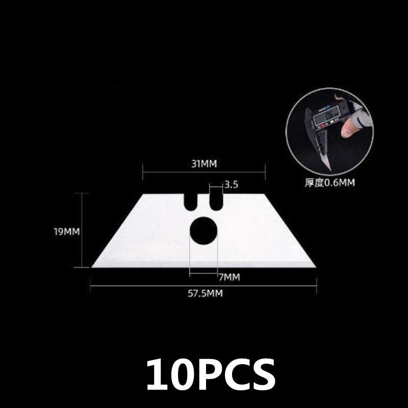 10Pcs Utility Knife Trapezoid Blades Special Knife Blades Steel Material Replacement DIY Art Craft Cutter Tool Blade