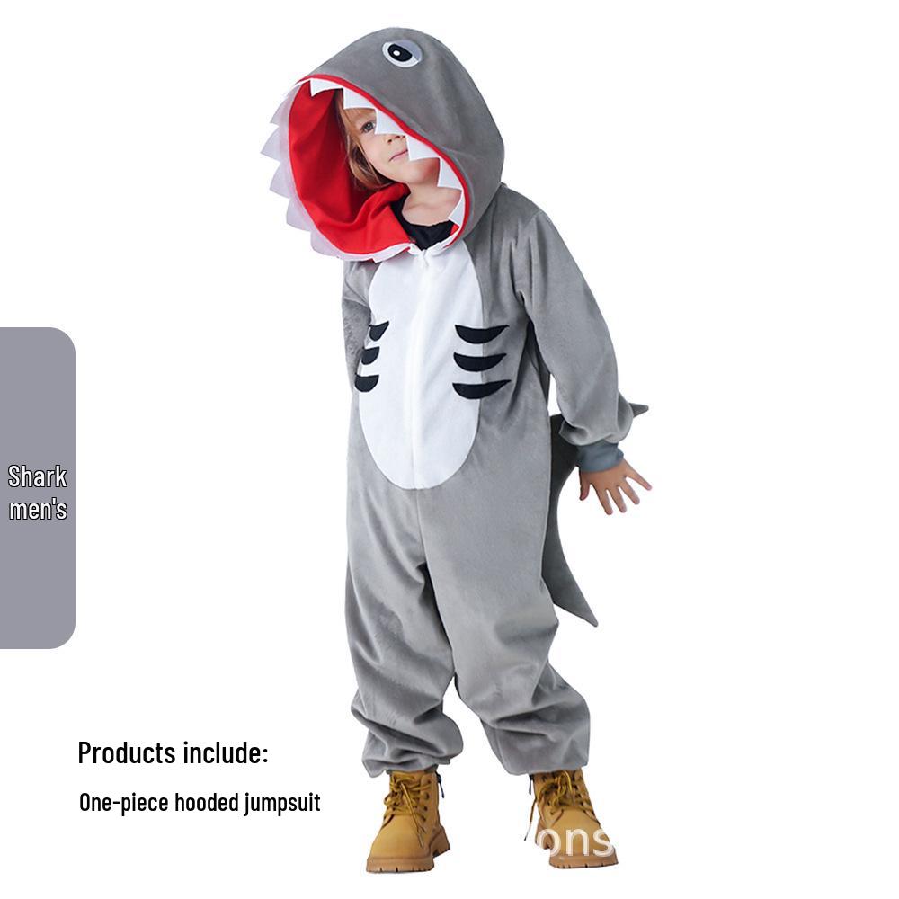 Children's Shark Cartoon Pajamas: Kindergarten Performance & Dance Costume
