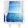 3D Shower Curtain Sunny Beach Seaside Landscape Printed Bathroom Curtain Waterproof Fabric With Hooks Home Decorate Bath Screen