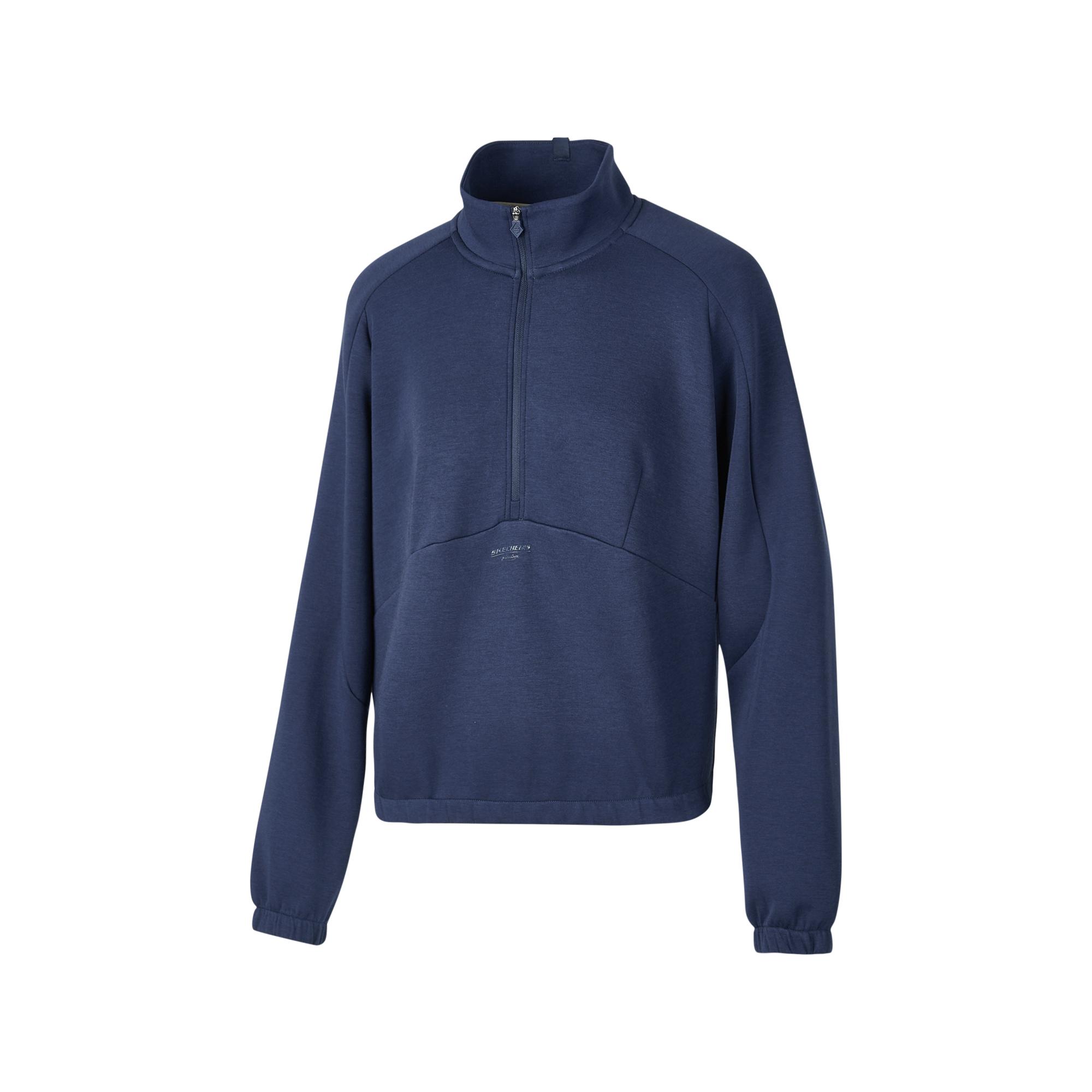 Skechers Freedom Series Comfortable Soft Knit Pullover Sweatshirt Women sweatshirt Navy-Blue P424W187-00DU S