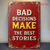 Vintage Metal Sign Leave No Evidence Detective Bathroom Humor Decor 20x30cm