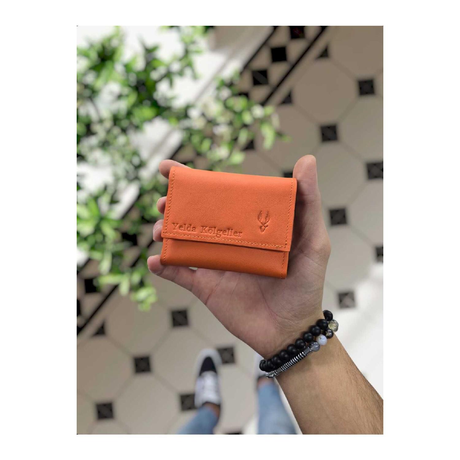 

Чоловіча жіноча сумка Visso 660 Orange з натуральної шкіри акордеон