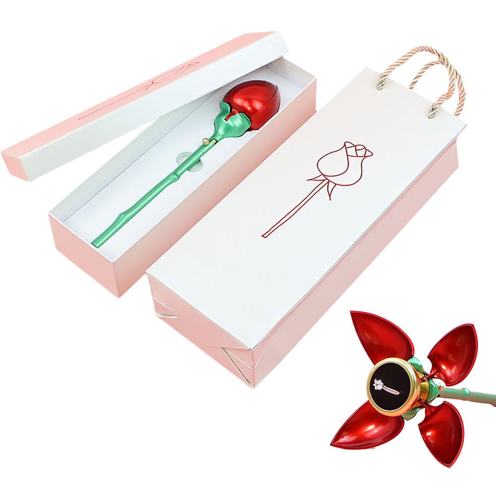 Romantic Wedding Holder Rose Flower Box Engagement Storage Bearer Case Gift Packaging Box Rose Flower Boxes