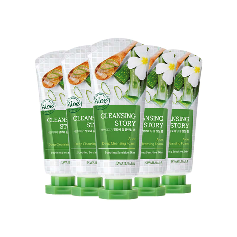 Washing Story Aloe Cleansing Foam 120g x 5