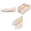 Jumpable Pumps, Flats, Easy To Wear, Suede, Pointed Toe, Cushioned, Low Heel, Black, Perfect for Commuting, Ceremonies, R-3218