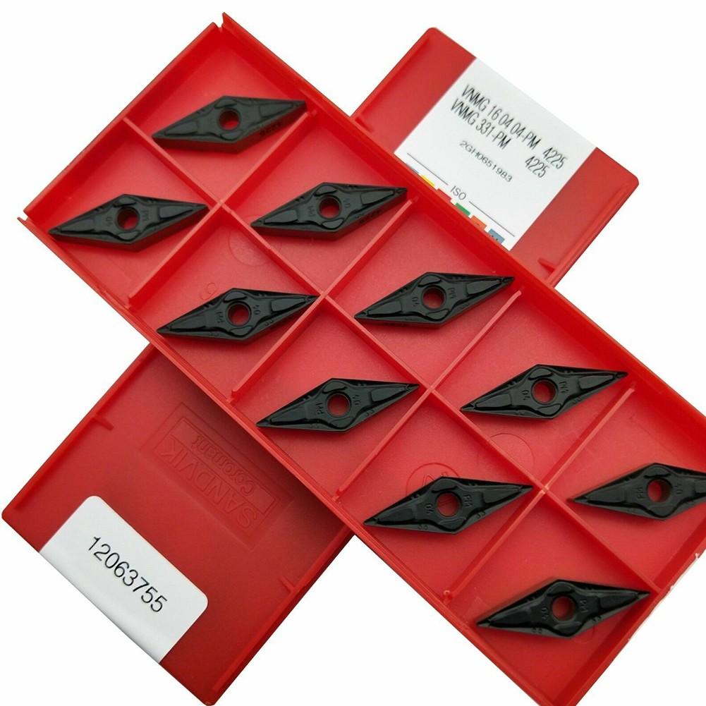 

10 шт. Нові твердосплавні пластини з ЧПУ VNMG160404-PM Grade 4225 VNMG 331-PM