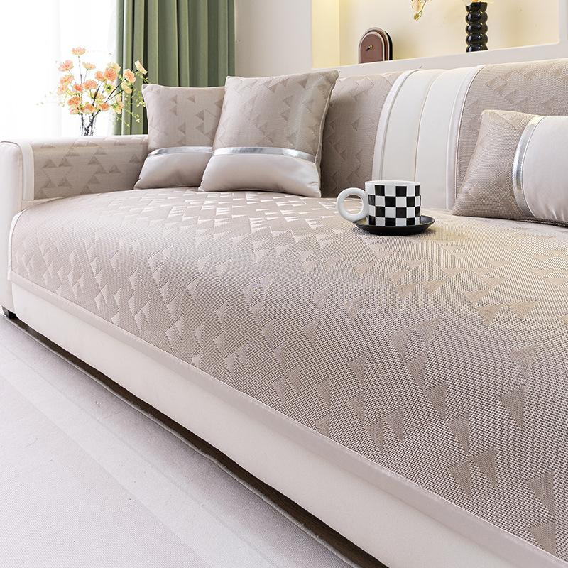 Ice Silk Cool Sofa Cushion  New Summer Model Rattan Mat Seat Cushion Light Luxury Non-Slip Sofa Cover Cross-Border